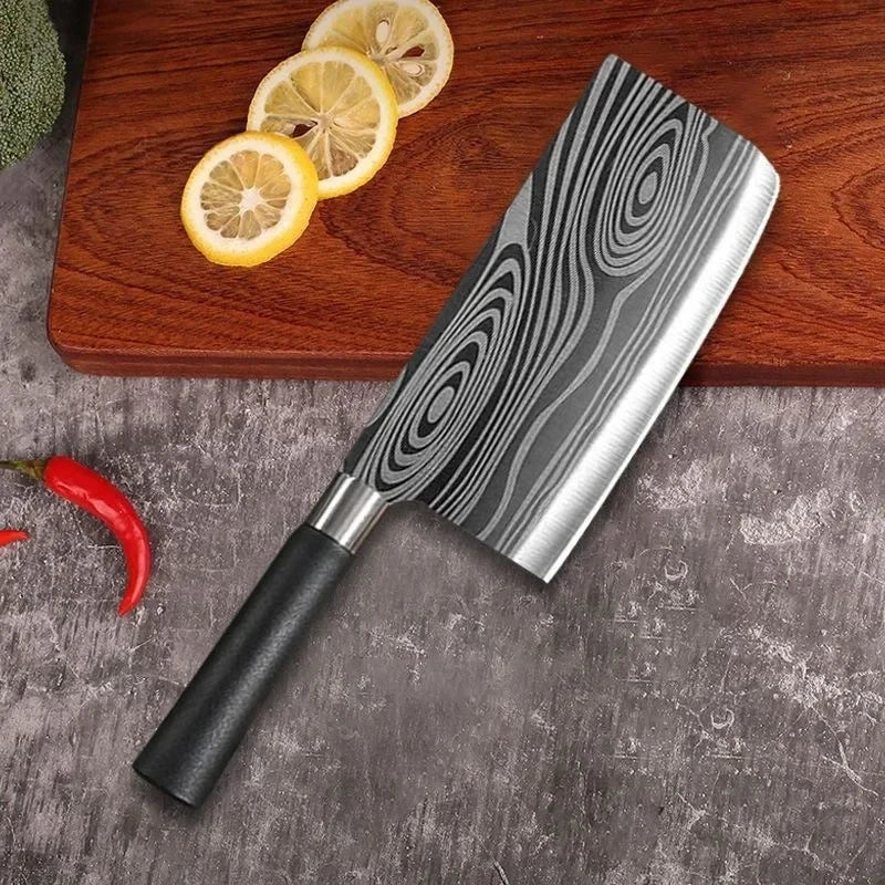 Damascus Pattern Stainless Steel Kitchen Knife Set