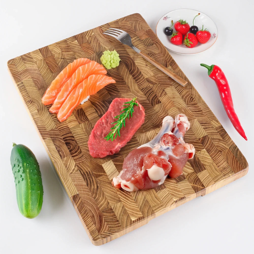 Teak Wood End Grain Cutting Board